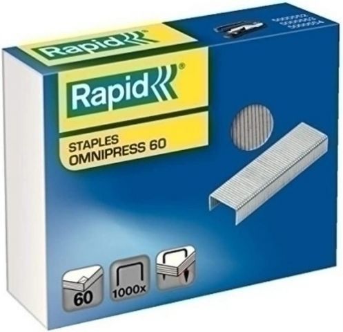 GRAPAS RAPID OMNIPRESS 60 GALVANIZADAS caja de 100