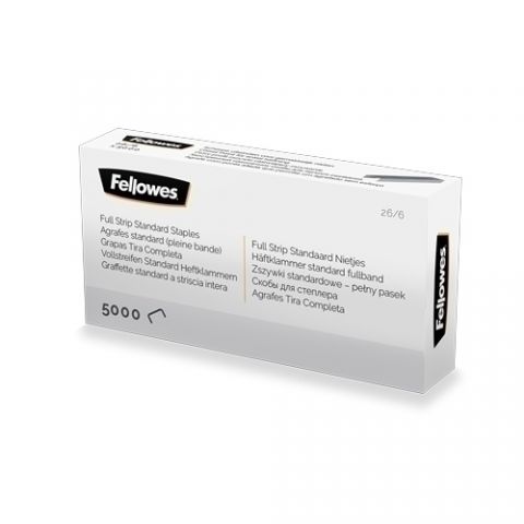 GRAPAS FELLOWES 26/6 TIRA COMPLETA CAJA DE 5000