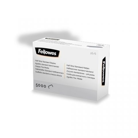 GRAPAS FELLOWES 26/6 TIRA MEDIA CAJA DE 5000