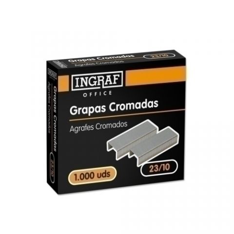 GRAPAS OFFICE GRUESOS 23/10 GALVANIZADAS caja de 1