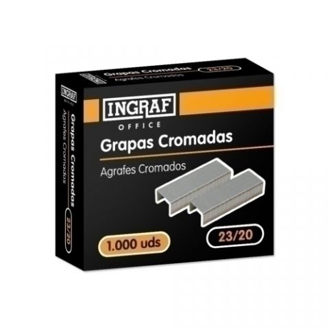 GRAPAS OFFICE GRUESOS 23/20 GALVANIZADAS caja de 1