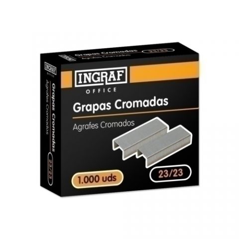 GRAPAS OFFICE GRUESOS 23/23 GALVANIZADAS caja de 1