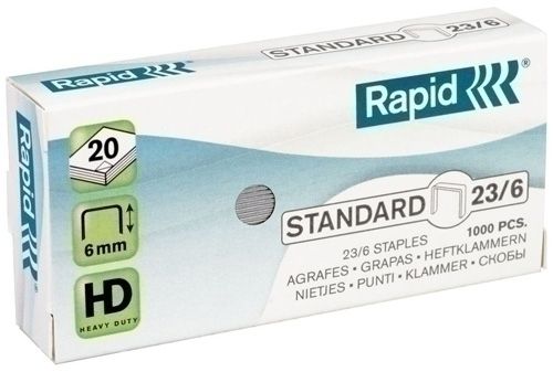 GRAPAS RAPID STANDARD 23/6 mm. GALVANIZADAS caja d