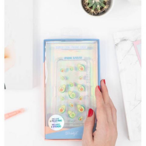 CARCASA TRANSPARENTE IPHONE SE-AGUACATES MR. WONDE