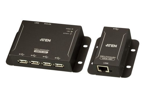 ATEN Extensor USB 2.0 por Cat 5 con hub de cuatro