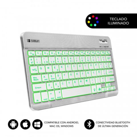 SUBBLIM Teclado Retroiluminado Bluetooth Smart Bac
