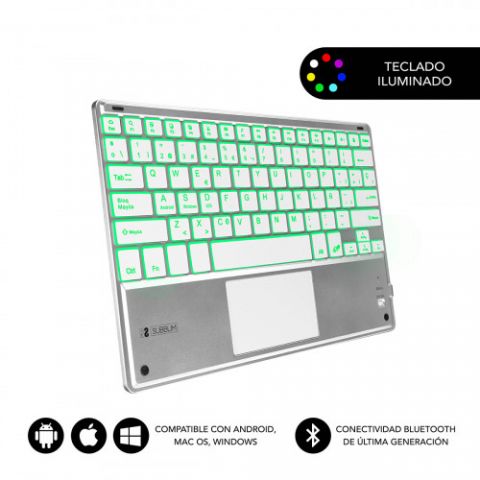 SUBBLIM Teclado Bluetooth Smart Backlit BT Keyboar