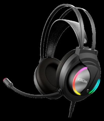 Krom Kappa Auriculares Diadema Negro