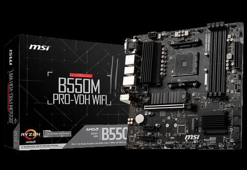 PLACA MSI B550M PRO-VDH WIFI,AMD,AM4,B550,4DDR4,12