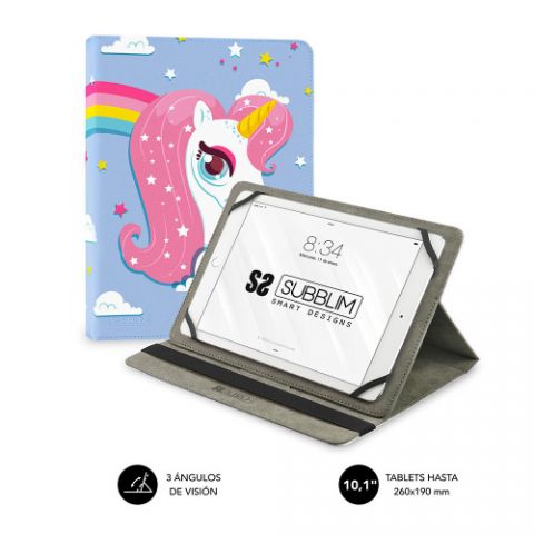 SUBBLIM Funda Tablet Universal TRENDY CASE UNICORN