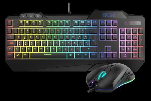 KROM PACK GAMING KRUSHER. TECLADO SEMI-MECANICO +