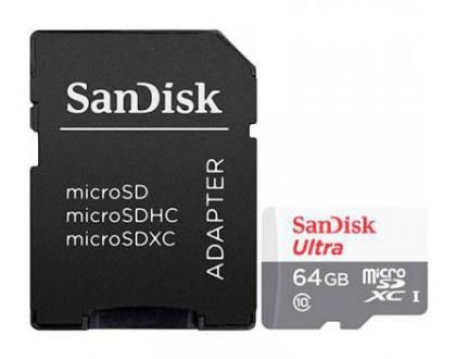 SanDisk 64GB Ultra microSDXC memoria flash Clase 1