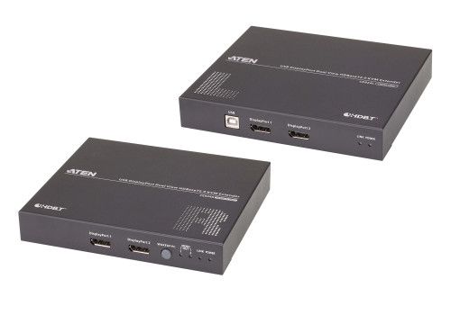 Aten Extensor de KVM USB DisplayPort de vista dobl