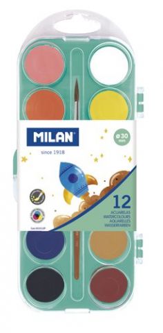 ACUARELAS MILAN ESTUCHE de 12