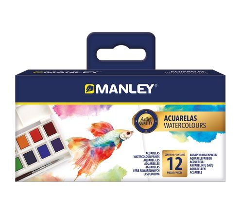 ACUARELAS MANLEY SET de 12