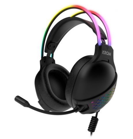Krom Klaim Auriculares Diadema USB tipo A Negro