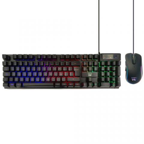 Ewent PL3201 teclado USB QWERTY Español Negro