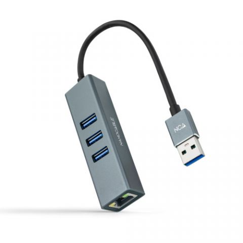 Nanocable Conversor USB 3.0 a Ethernet Gigabit + 3