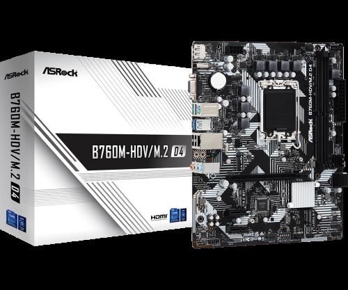 Asrock B760M-HDV/M.2 D4 Intel B760 LGA 1700 micro