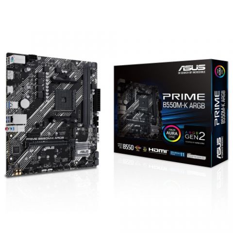PLACA ASUS PRIME B550M-K ARGB,AMD,AM4,B550,2DDR4,6