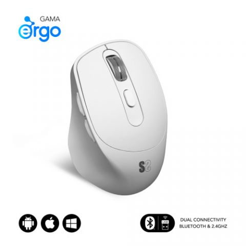 SUBBLIM Ratón CURVE ERGO DUAL MOUSE BATTERY BLACK