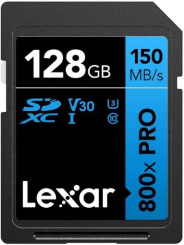 LEXAR 128GB PROFESSIONAL 800X PRO SDXC UHS-I CARDS