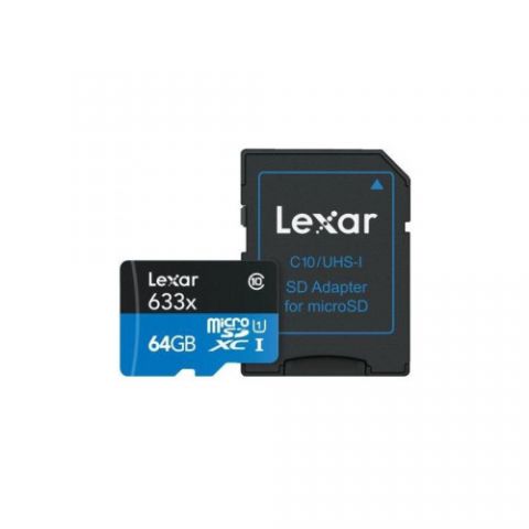 LEXAR 64GB HIGH-PERFORMANCE 633X MICROSDXC UHS-I,