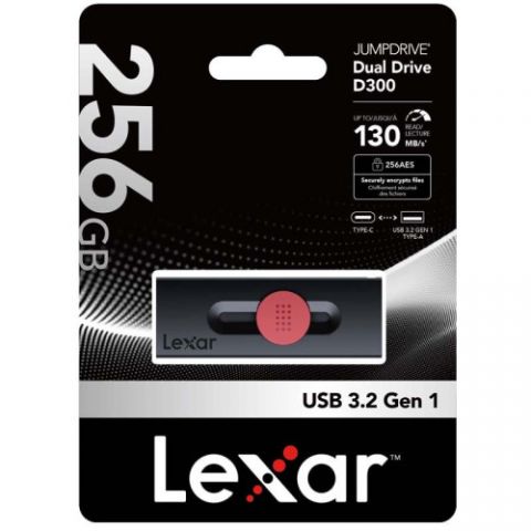 LEXAR 256GB DUAL TYPE-C AND TYPE-A USB 3.2 FLASH D