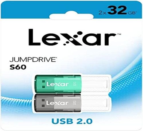 LEXAR 2X32GB PACK JUMPDRIVE S60 USB 2.0 FLASH DRIV