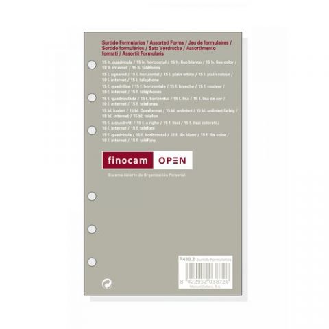 RECAMBIO AGENDA FINOCAM R410.2 OPEN 400 FORMULARIO