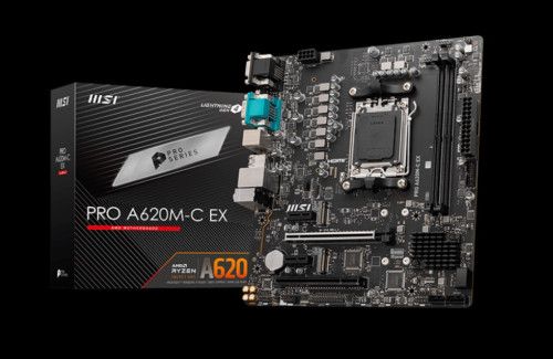 PLACA MSI PRO A620M-C EX,AMD,AM5,A620,2DDR5,128GB,