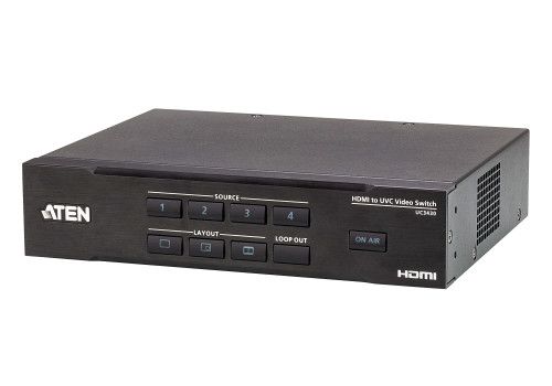 ATEN Conmutador de vídeo HDMI a USB de 4 entradas