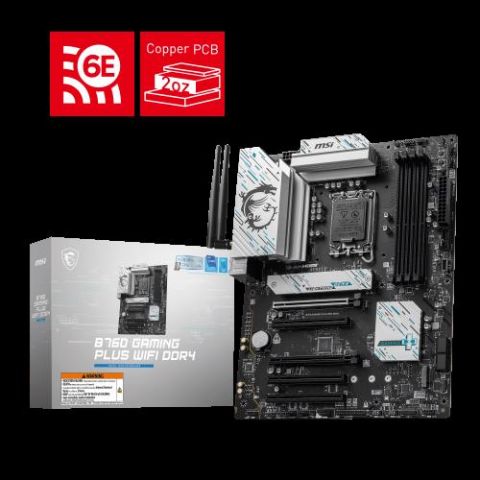 PLACA MSI B760 GAMING PLUS WIFI DDR4,INTEL,1700,B7