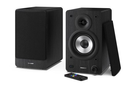 Sharp Bookshelf Speakers De 2 vías Negro Inalámbri