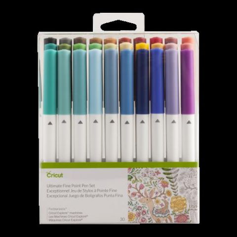 Cricut 2004060 rotulador Fino Negro, Azul, Verde,