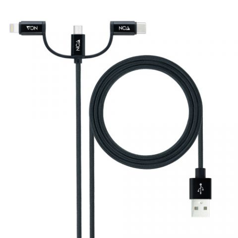 Nanocable Cable USB 3 en 1 Carga/Datos USB-A a USB