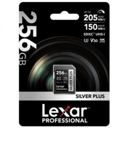 LEXAR 256GB PROFESSIONAL SILVER PLUS SDXC UHS-I CA