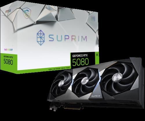 MSI SUPRIM GeForce RTX5080 16G SOC NVIDIA GeForce