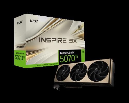 MSI GeForce RTX 5070 Ti 16G INSPIRE 3X OC PLUS NVI