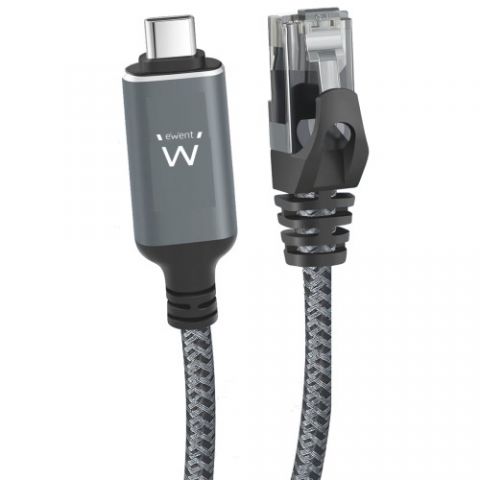 Ewent EC2000 cable de red Negro, Gris 1 m Cat6