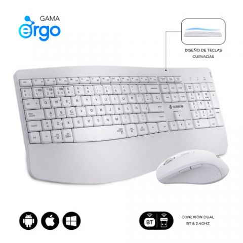 SUBBLIM Teclado con ratón COMBO DUAL OFFICE PROWAV