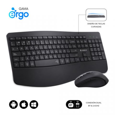 SUBBLIM Teclado con ratón COMBO DUAL OFFICE PROWAV