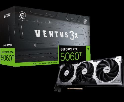 MSI VENTUS GeForce RTX 5060 TI 16G 3X OC NVIDIA 16