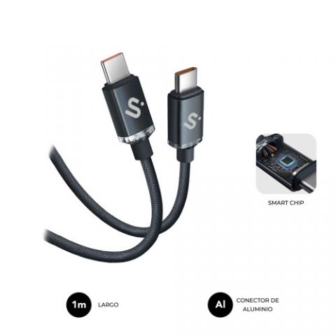 SUBBLIM CABLE OPTIMUS 60W C-C 1m BLACK