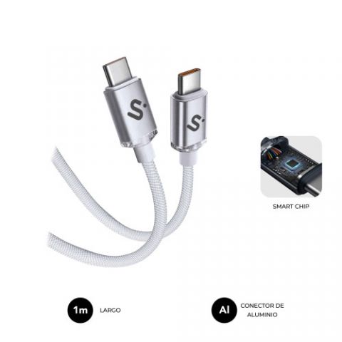 SUBBLIM CABLE OPTIMUS 60W C-C 1m WHITE