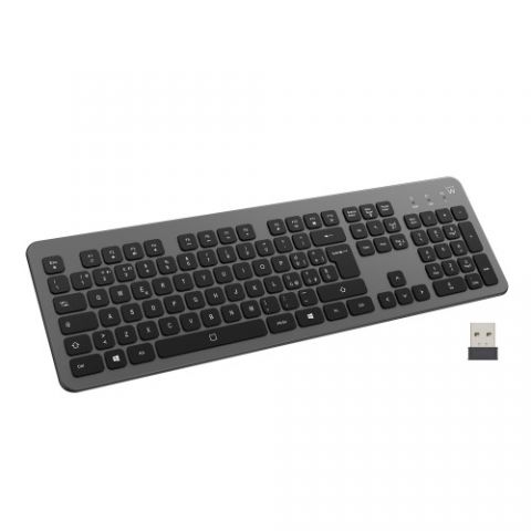 EWENT TECLADO SLIM MULTICONEXION BT Y WIFI, RETROI