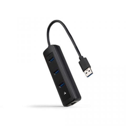 NANOCABLE HUB USB3.0 3xUSB3.0+RJ45 USB-A/M-RJ45/H