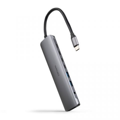 NANOCABLE HUB USB-C 2xUSB-A+3xUSB-C+USB-C CARGA+HD