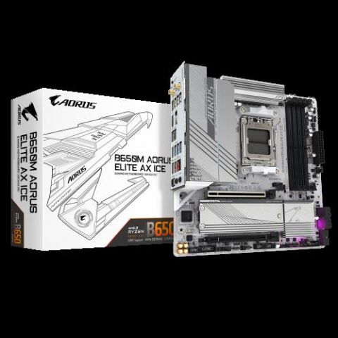 GIGABYTE B650M AORUS ELITE AX ICE Placa base - AMD