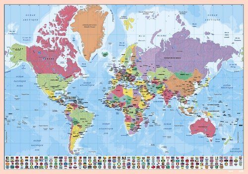 VADE SOBREMESA ERIK ESCOLAR 35x49 MAPA MUNDO